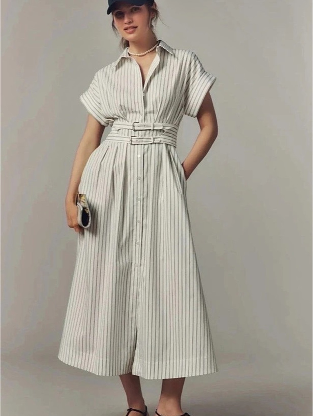 EXQUISE Tobie Dress in White & Black Size Large Like New